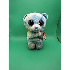 8 in Ty Beanie Boos “Hope” Bear – Pastel Multicolor Sparkle Ears